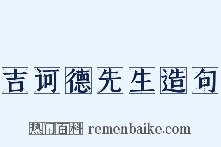 吉诃德先生造句是什么意思的图片